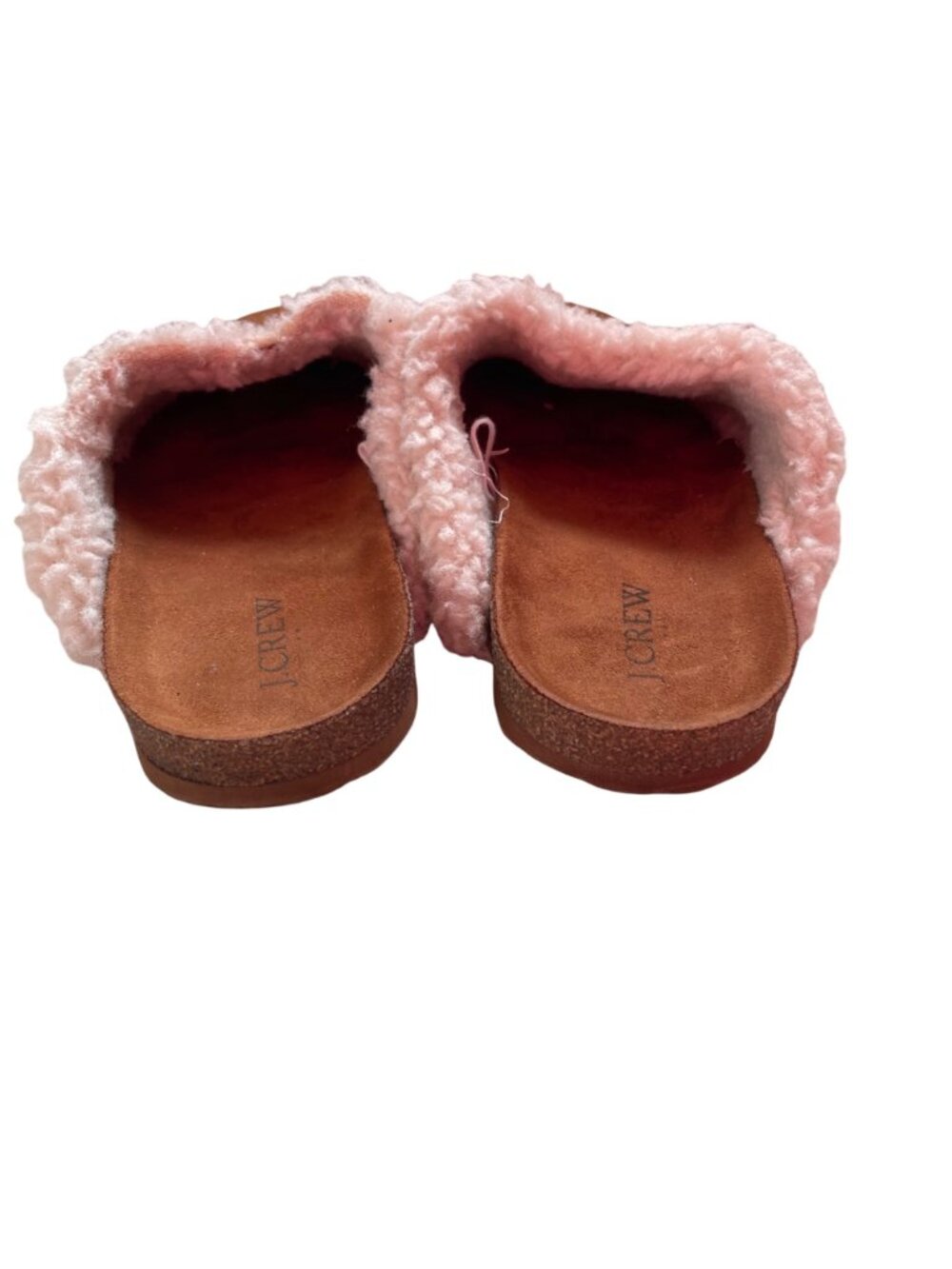 J.Crew Womens Faux Suede Shearling-Lined Slippers In Chestnut Brown Size 8 7.5 - Picture 5 of 9